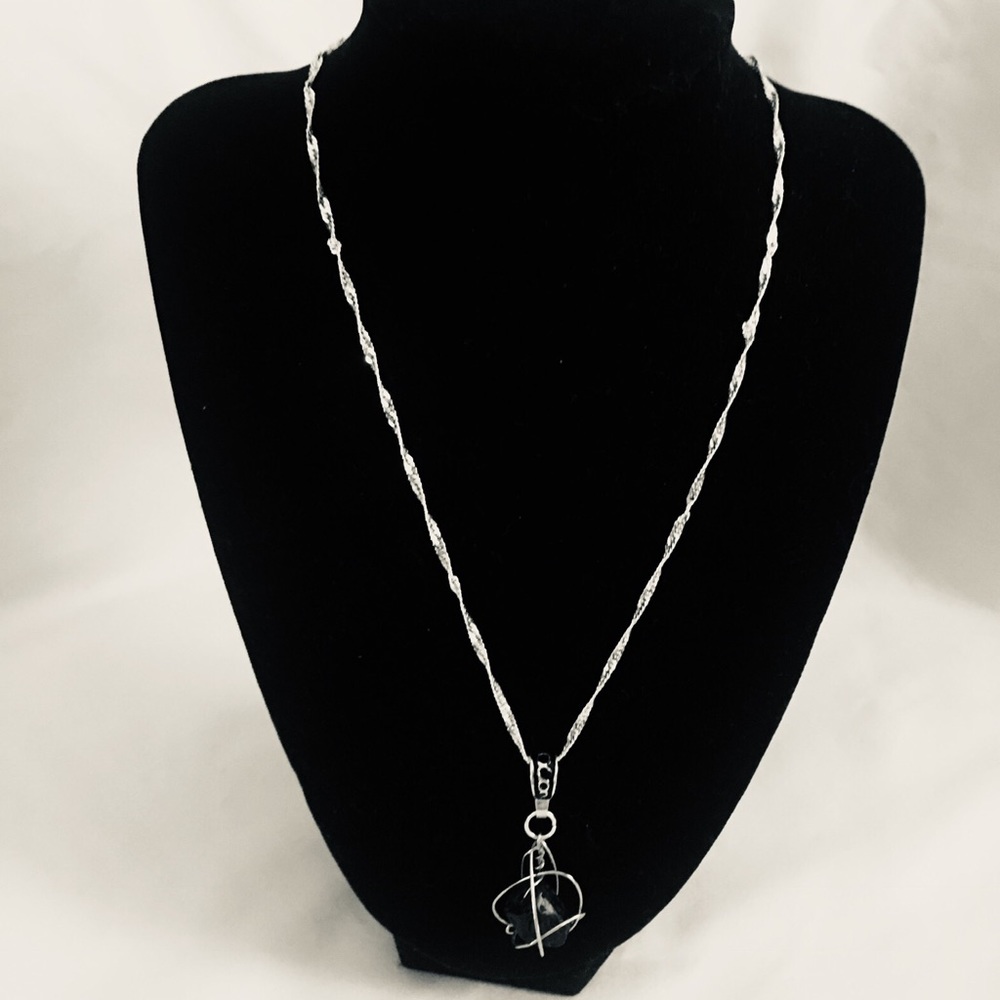 Black Lava Cage Necklace